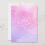 Glitter Disco Ball Pastel Cloud Nine Birthday Einladung (Rückseite)