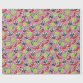 Glitter Disco Lime & Chili Pattern Geschenkpapier (Flach)