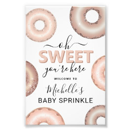 Glitter-Donut-Baby-Sprinkle-Mädchen-Willkommen Fotodruck