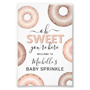 Glitter-Donut-Baby-Sprinkle-Mädchen-Willkommen Fotodruck