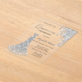  Glitter Drips,Diamonds Dress 5th Birthday Acryleinladungen (Ablage )