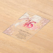 Glitter Drips Pink Bow Rose Gold Shiny Sweet 16 Acryleinladungen (Ablage )