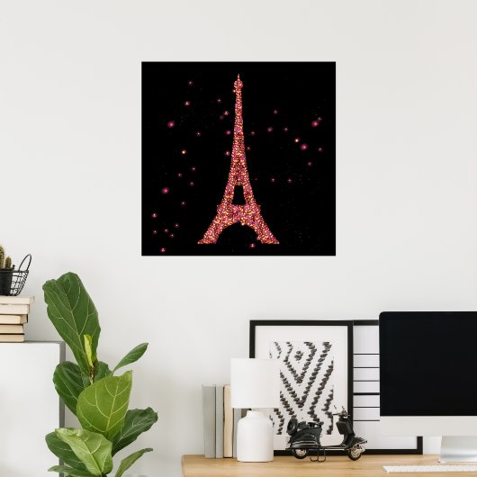 Glitter Eiffel Tower Poster (Heimbüro)