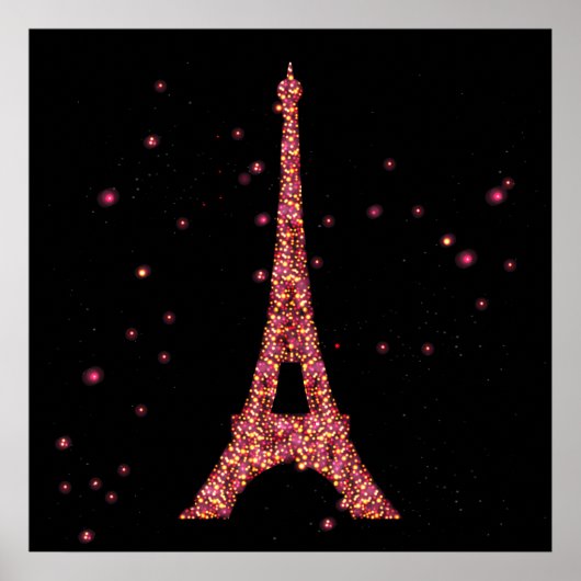 Glitter Eiffel Tower Poster (Vorne)