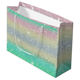 Glitter Einhorn Textur Große Geschenktüte