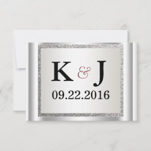 Glitter Elegant Wedding Invitation Einladung