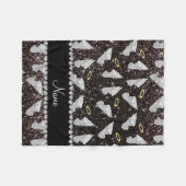 Glitter-Engelsflügel des individuellen Namens Fleecedecke (Vorderseite (Horizontal))