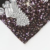 Glitter-Engelsflügel des individuellen Namens Fleecedecke (Ecke)