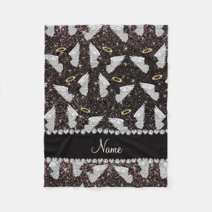 Glitter-Engelsflügel des individuellen Namens Fleecedecke