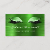 Glitter Eyes Green Metallic Lash Extension Visitenkarte (Vorderseite)