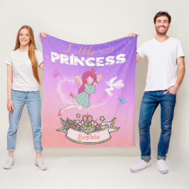 👸 Glitter Fairy Princess Individuelle Name  Fleecedecke