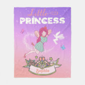 👸 Glitter Fairy Princess Individuelle Name  Fleecedecke (Vorderseite)