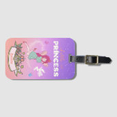 👸 Glitter Fairy Princess Individuelle Name Gepäckanhänger (Vorderseite (Horizontal))