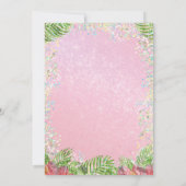 Glitter Flamingle Sequin Mädchen Geburtstag  Einladung (Rückseite)