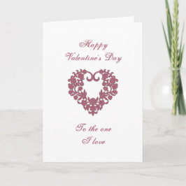 Glitter Flourish Valentine Greeting Card Feiertagskarte