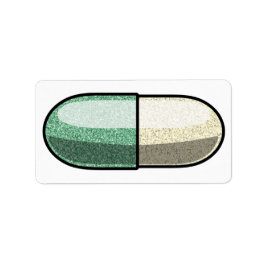 Glitter Fluoxetin Adressaufkleber
