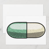 Glitter Fluoxetin Einladung (Vorne/Hinten)