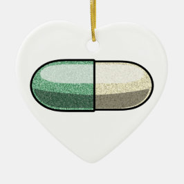 Glitter Fluoxetin Keramik Ornament