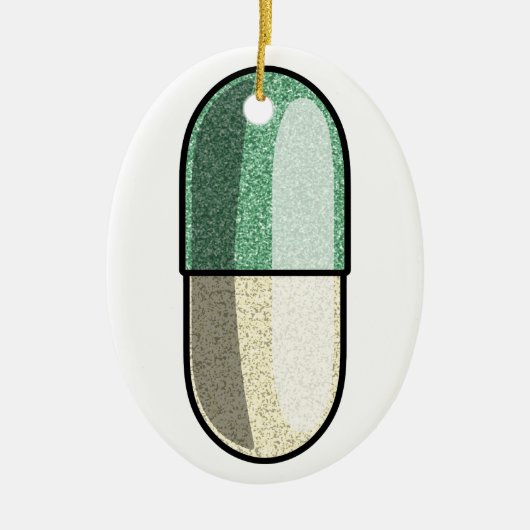 Glitter Fluoxetin Keramik Ornament (Vorne)