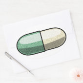 Glitter Fluoxetin Ovaler Aufkleber (Umschlag)