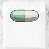 Glitter Fluoxetin Ovaler Aufkleber (Tasche)
