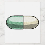 Glitter Fluoxetin Weinetikett (Einzelnes Label)
