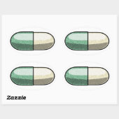 Glitter Fluoxetine Ovaler Aufkleber (Blatt)