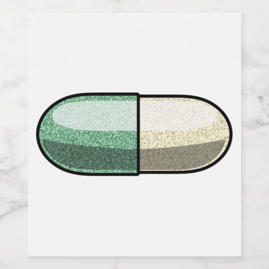 Glitter Fluoxetine Weinetikett (Einzelnes Label)