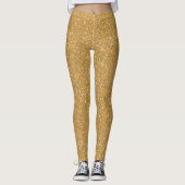 Glitter Foil Texture Pattern – Shimmering Metallic Leggings (Vorderseite)