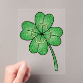 Glitter Four Leaf Clover Acryleinladungen (Insitu (Handheld))