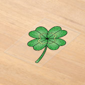 Glitter Four Leaf Clover Acryleinladungen (Ablage )