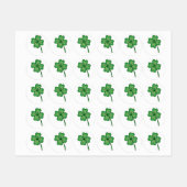 Glitter Four Leaf Clover Etiketten (Blatt)