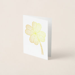 Glitter Four Leaf Clover Folienkarte