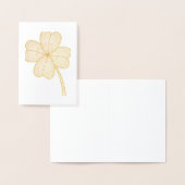 Glitter Four Leaf Clover Folienkarte (Anzeige)