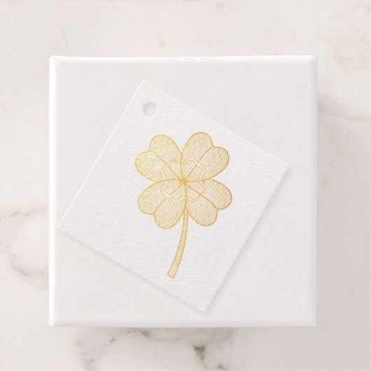 Glitter Four Leaf Clover Geschenkanhänger (Mit Box)