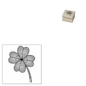 Glitter Four Leaf Clover Gummistempel (Stempel)