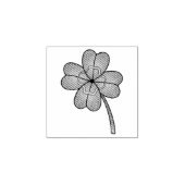 Glitter Four Leaf Clover Gummistempel (Prägung)