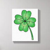 Glitter Four Leaf Clover Leinwanddruck (Vorderseite)