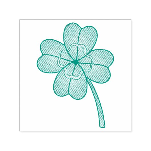 Glitter Four Leaf Clover Permastempel (Design)