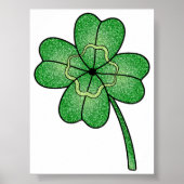 Glitter Four Leaf Clover Poster (Vorne)