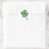 Glitter Four Leaf Clover Runder Aufkleber (Tasche)
