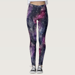 Glitter Galaxy Pattern – Cosmic Sparkle Space  Leggings