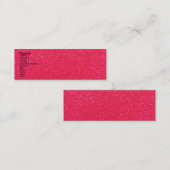 Glitter-Geschäftskarte des heißen Rosas Mini Visitenkarte (Vorne/Hinten)