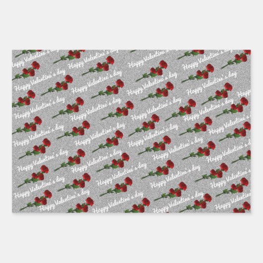 glitter geschenkpapier set (Vorderseite 3)