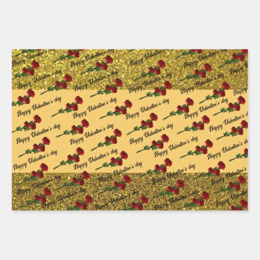 glitter geschenkpapier set (Vorderseite)