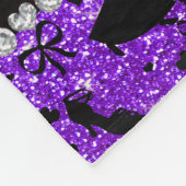 Glitter-Gesellschaftstänze des Nameindigos lila Fleecedecke (Ecke)
