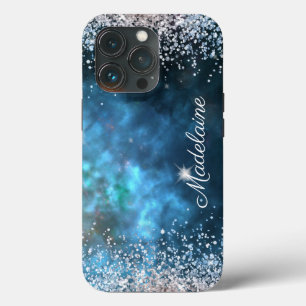 Glitter Girly Moderne Funkeln Süße 16 Navy Blau Case-Mate iPhone Hülle