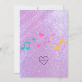 Glitter, Glam, & K-Pop Geburtstagsfeier Einladung (Rückseite)