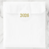 Glitter-Gold 2026 Aufkleber (Tasche)