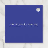 Glitter Gold Blue Purple Peacock Plume Wedding Geschenkanhänger (Rückseite)